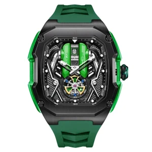 Stainless Steel Men Wrist Watches Rubber Strap Luminous Design Big Face 30ATM Casual Watch for Men
