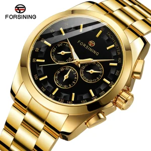 Stainless Steel Men’s Automatic Mechanical Watch Pointer Sapphire Crystal Butterfly Clasp