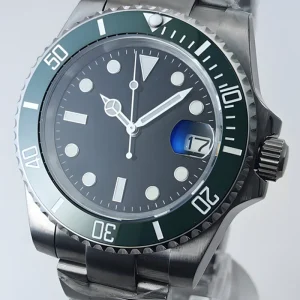 Stainless Steel Men’s Luxury Analog Dive Watch Sapphire Glass Luminous Bezel NH35 Mechanical Movement Model 097