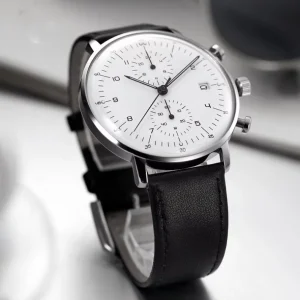 Stainless Steel Men’s Luxury Diver Mechanical Watch Sapphire Crystal Chronograph Pointer Leather Strap Water Resistant