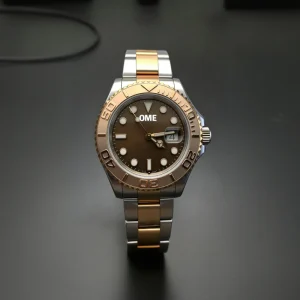 Stainless Steel Metal Fashion Style Black Dial Luxury Single Calendar Men’s Automatic Mechanical Watch