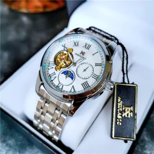 Stainless Steel Skeleton Tourbillon Men’s Automatic Watch