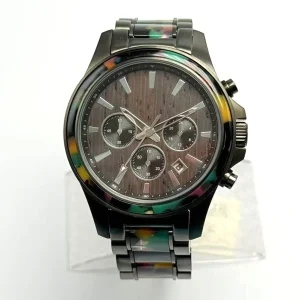 Stainless Steel Sport Chronograph Quartz Watch for Men Water Resistant 3BAR OEM Logo Customizable