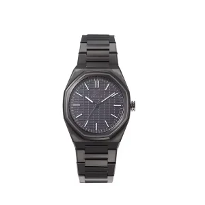 Stainless Steel Unisex Watch with Glass Dial Pointer Hands 16mm Band Width Mechanical Movement Luxury Style