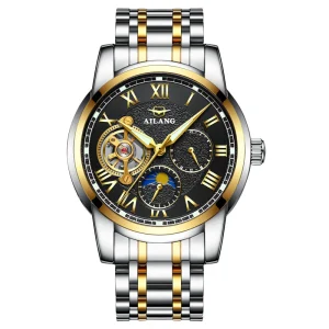 Stainless Steel Watch Automatic Mechanical Watch High End Luxury Fashion Business Waterproof Design Watch for Men