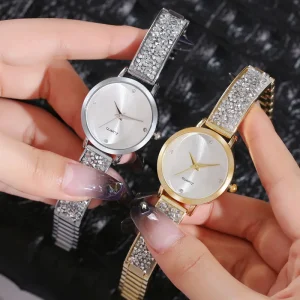 Stainless Steel Women’s Bracelet Watch Elegant Diamond Luxury Women’s Quartz Watch Customizable