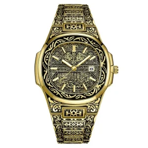 Steel Band Classic Retro Fashion Men’s Watch Trendy Business Quartz Movement Pointer Limited Edition Sports Charm