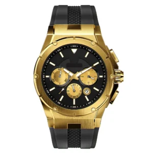 Steel Mens Rose Gold Chronograph Watch