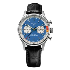Steel Sapphire Pilot Seagull Mechanical Chronograph Manual Hand Winding Tachymeter Watch