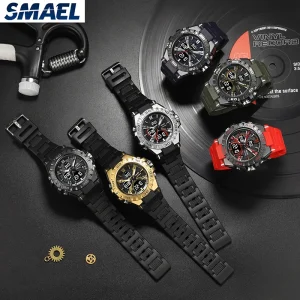 Student Men’s Big Dial Sports Watch with Stop Watch and Alarm New Spot Factory Outlet SMAEL 8071