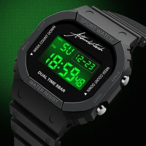 Student Square Electronic Watch Multifunctional Luminous Waterproof Electronic Watch High Quality LED Digital Watch