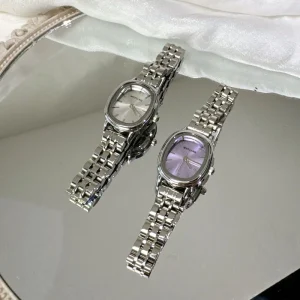Student Watch Waterproof Steel Strap Oval Small Dial Women’s Watch