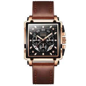 Stylish Square Multifunctional Sports Quartz Watch Luminous Men’s Watch