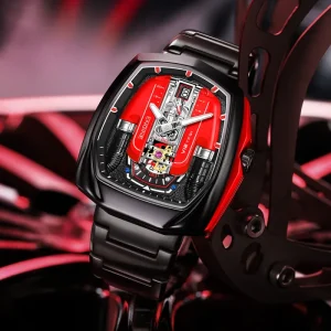 Super Luxury V12 Engine Watch Man Watches Quartz Movement Waterproof Quartz for Man Watch