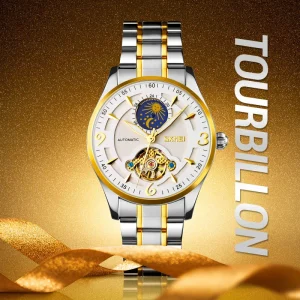 Support Custom LOGO Luxury Stainless Wristwatches Automatic Mechanical Men Watches Fashion Waterproof SKMEI 9239