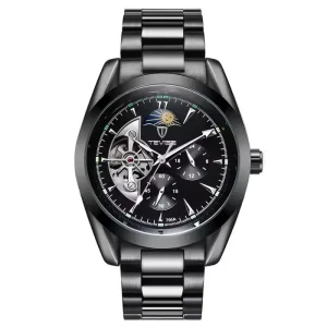 T795A Automatic Mechanical Watch Men Stainless Steel Chronograph Design Luminous Hands Waterproof Fashion Luxury Watch