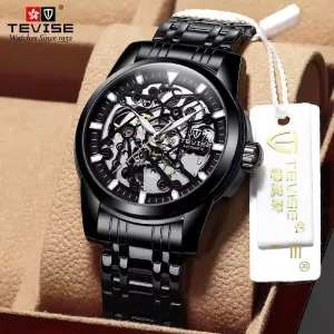T9005E Business Watch Mechanical Automatic Movement Waterproof Luminous Hands Stainless Steel Strap Men’s Watch