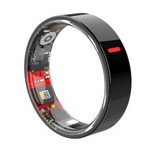 TK20 Smart Ring Health Sleep Tracker Fitness Heart Rate Blood Pressure Stainless Steel App Control Waterproof Men Women
