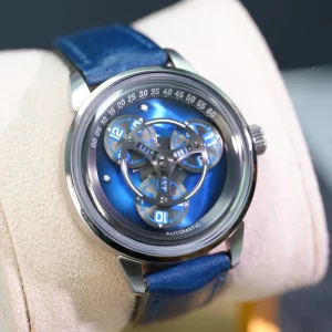 Three Body Wheel Men’s Automatic Mechanical Watch Luminous Hollow Out Skeleton Watch