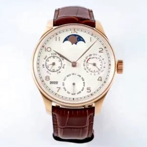 Three Eyes Classic Dial Gold Case White Gold Stainless Steel Sapphire Automatic Mechanical Watch 100BAR Mechanical Watch Forman
