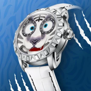 Tiger Series Men’s Automatic Watch Stainless Steel Case Leather Strap Sapphire Crystal Water Resistant