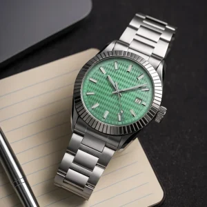 Titanium Gold Diamond Quartz Watch Men’s Digital Luminous Waterproof Japan Movement