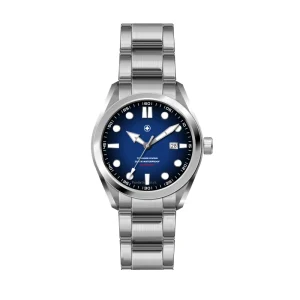Titanium Mechanical Dive Watch with Sapphire Crystal Luminous Dial Leather Strap 20BAR Water Resistance Limited Edition