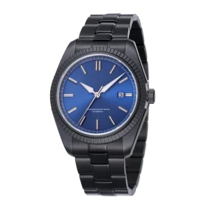 Titanium Men’s Business Style Analog Quartz Wristwatch Titanium Band Blue Dial 5mm Case Thickness Miyota Movement