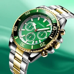 Tonneau Miyota Mechanical Sport Water Resistant Analog Stainless Steel Sapphire Glass Men’s Automatic Chronograph Watch