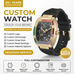 Tonneau Shaped Skull PP Fashion Skeleton Automatic Silicone Men’s Mechanical Watch 26mm