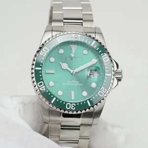 Top Luxury Automatic Mechanical Watch Stainless Steel Band Custom 50M Diver Watch for Men