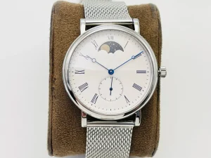 Top Quality Luxury Custom Made Watch Stainless Steel case Moon Phase Display High quality Watch Business Use Men’s Wristwatch