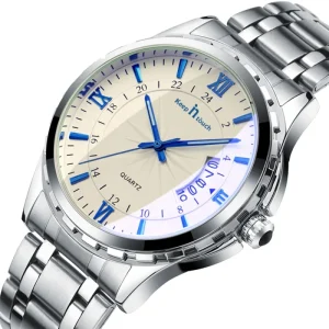 Top Selling Business Watch Luxury Stainless Steel Band Mens Watch Custom Logo Quartz Wristwatch