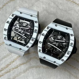 Top Tourbillon Luxury 61 01 Men’s Automatic Mechanical Watch High Quality Ultra Thin Carbon Fiber Watch