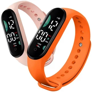 Touch Screen LED Band Watch Electronic Waterproof Bracelet Digital Watch