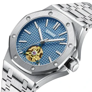 Tourbillon Automatic Waterproof Stainless Steel Luxury Mechanical Watches for Men