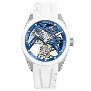 Tourbillon Watch Ceramic Bezel Men’s Skeleton Manual Mechanical Watch