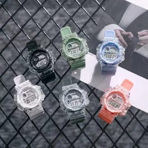 Transparent Sports Electronic Watches Price Outdoor Multi functional Student Children Women Men Digital Watches