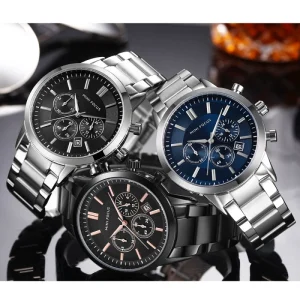 Trendy Fashion High Quality Newest Factory Price Popular Design Quartz Watches for Men Stainless Steel Strap