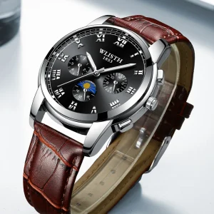 Trendy Fashion Leather Watch Mechanical Dial Personalized Quartz Watch