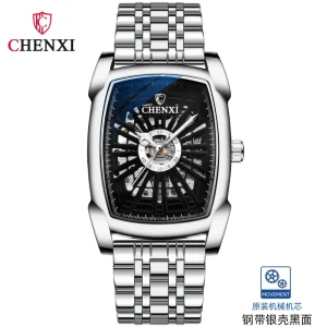 Trendy Watch Scratch Resistant Coating Automatic Winding Mechanical Watch Casual Style Men’s Watch