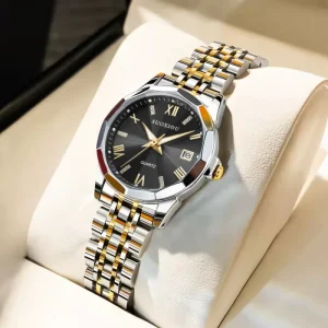 Ultra Slim Business Ladies Quartz Watch Waterproof Stainless Steel Band Alloy Case Minimalist Fashion Antique Sport Coin Watch