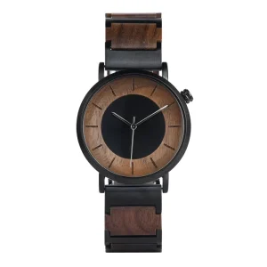 Ultra-Thin Quartz Watches for Men Women Luxury Simple Design Metal Wood Wrist Watch Stainless Steel Band