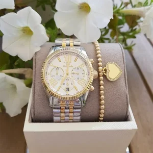 Ultra high Quality Gold-plated Three-eye Business Unisex Chronograph Watch