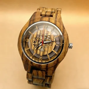 Unique Design Eco Friendly Skeleton Tree Wood Watch Custom Logo Japan Quartz Wooden Watches for Men and Women Relojes De Madera