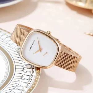 Unique Gift Unisex Quartz Watch Original Steel Mesh Strap Waterproof Minimalist Stylish Casual Wrist Watch