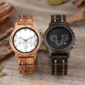 Unisex Custom Logo Oem Logo Gift Fashion Zebra Ebony Wood Watch