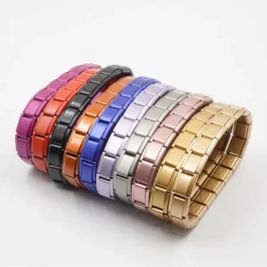 Unisex DIY Trendy Stainless Steel Bracelet Versatile Matte Watch Band Italian Charm Bracelet
