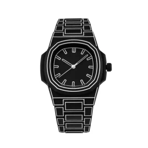 Unisex Large Dial Watch, Waterproof, Luminous Quartz, Custom Logo, Luxury Band