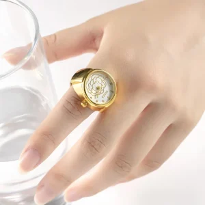 Unisex Luxury Ring Watch Adjustable Stainless Steel Sapphire Crystal Dial Gold Silver Rose Gold Solar Powered Fashion